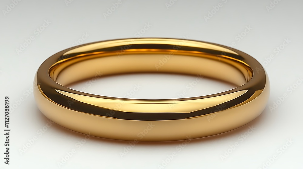 Polished Gold Ring Shows Smooth Surface And Reflection Polished Gold Ring Shows Smooth Surface And Reflection