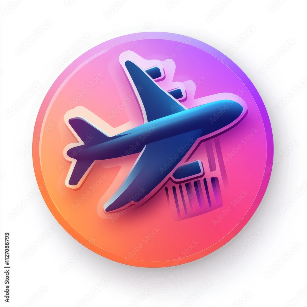 Stylish Airplane Icon for Travel Stylish Airplane Icon for Travel