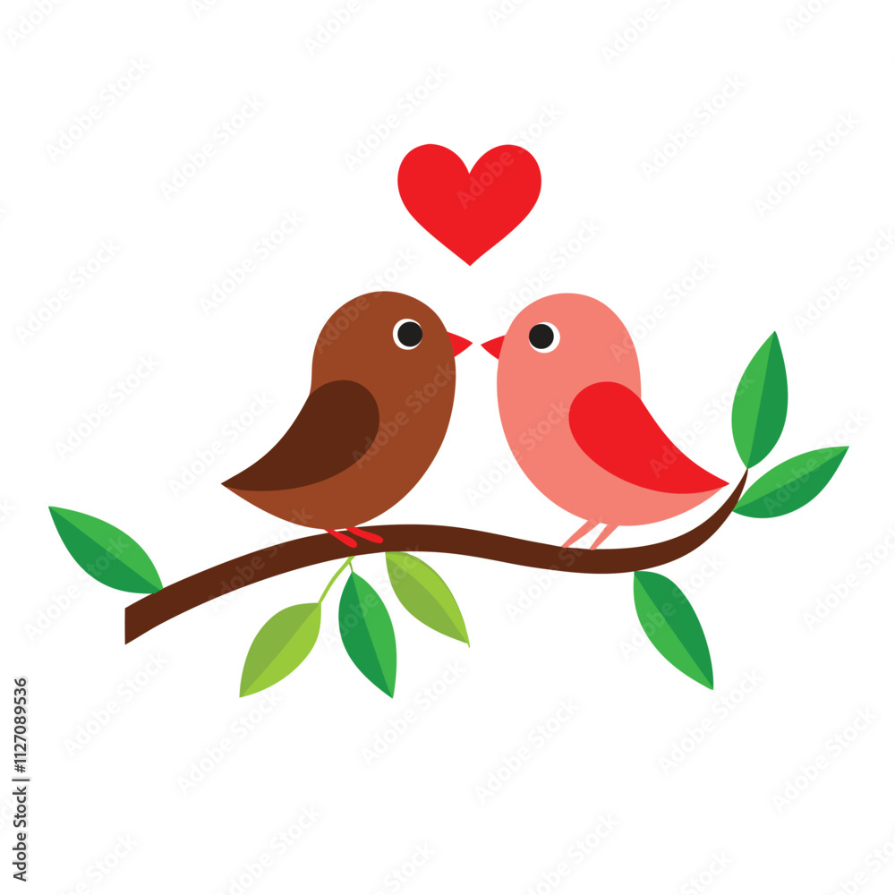 two birds on branch two birds on branch