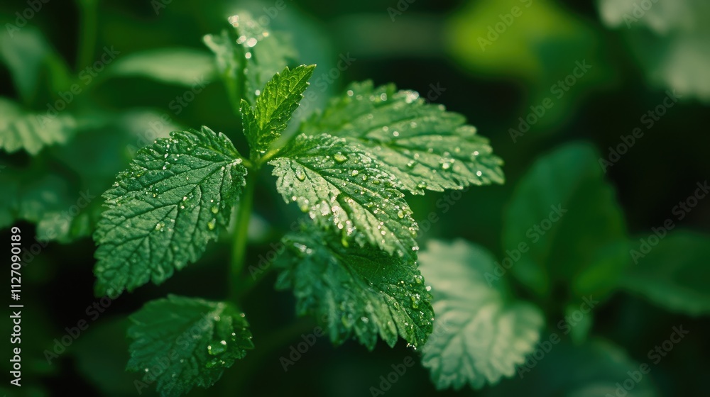 Close-up of a water droplet sparkling on a green leaf with sharp focus. Close-up of a water droplet sparkling on a green leaf with sharp focus.