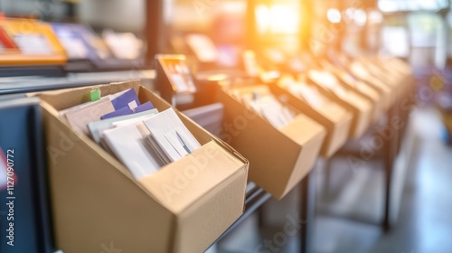 Wallpaper Mural Mail sorting facility with automated machinery efficiently processing and organizing large volumes of mail, showcasing the importance of technology in modern logistics and postal services Torontodigital.ca