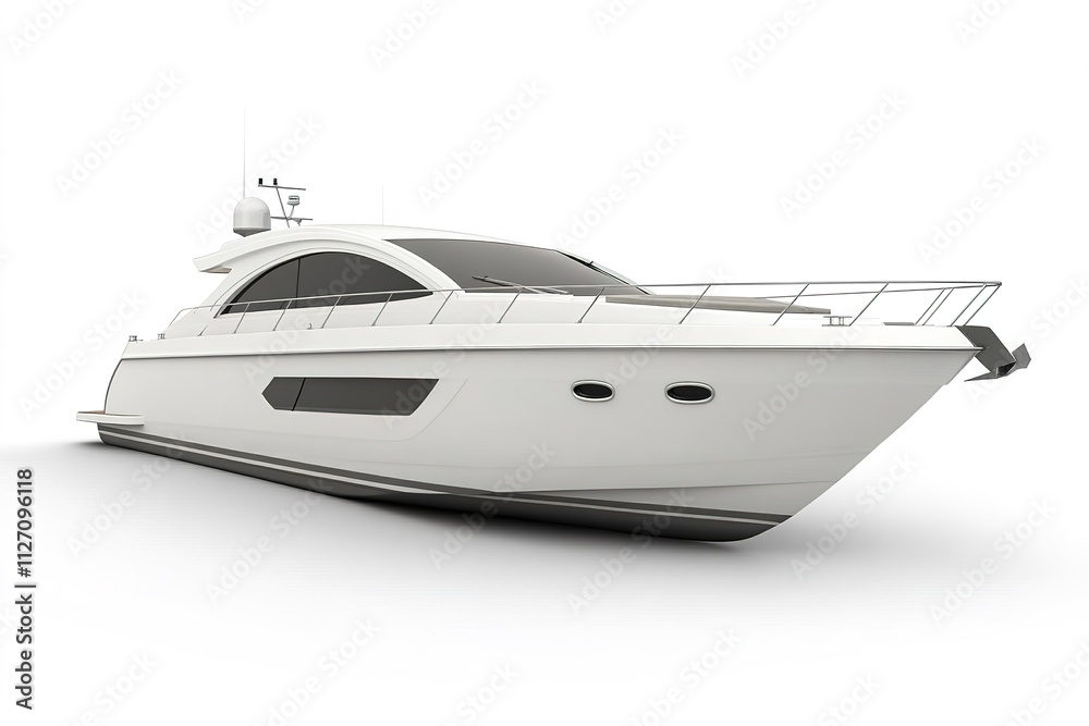 motorboat on white background with clean and professional composition motorboat on white background with clean and professional composition
