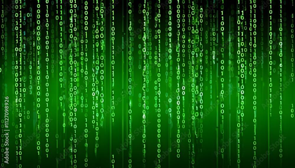 abstract animation of binary code cascading down like digital rain, representing data insights in monochromatic hues abstract animation of binary code cascading down like digital rain, representing data insights in monochromatic hues