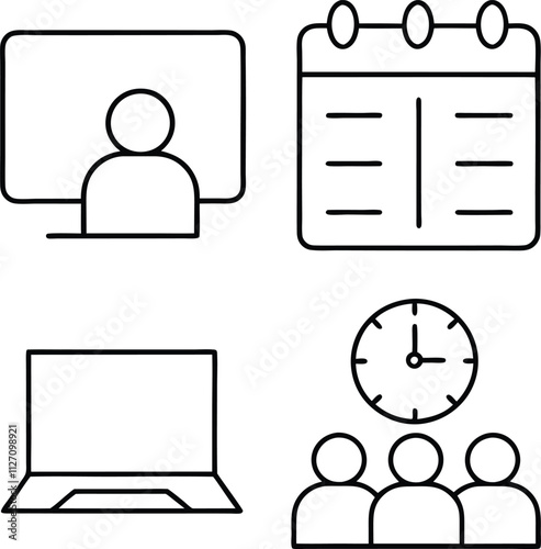 Online Meeting Schedule Time Management, Group Collaboration, Digital Calendar