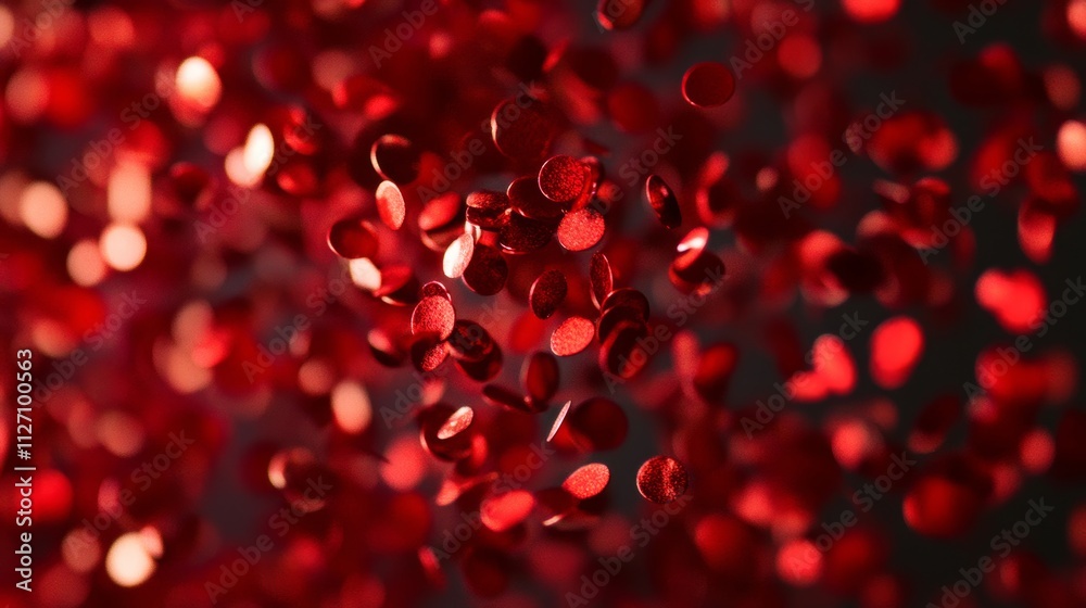 Red color confetti. Falling shiny red confetti isolated on transparent background. Bright festive tinsel of red color. Luxury greeting rich card. Red color confetti. Falling shiny red confetti isolated on transparent background. Bright festive tinsel of red color. Luxury greeting rich card.