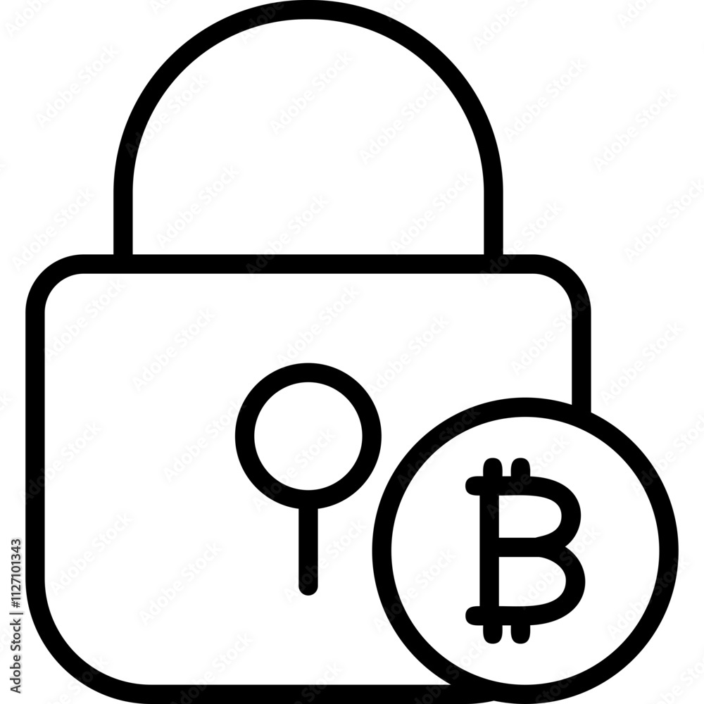 Bitcoin Encryption Icon Bitcoin Encryption Icon