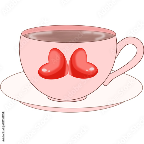 cup of coffee with heart