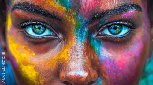 Vibrant Close-Up of Colorful Street Art and Graffiti Detail