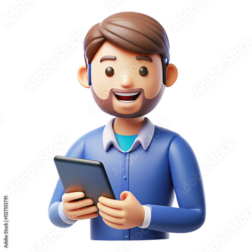 Responding to Customer Inquiries 3d  cartoon style illustration 
