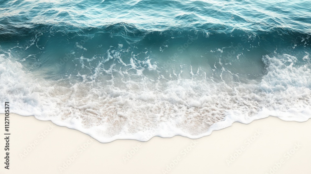 Tranquil Ocean Waves Gently Lapping Shoreline Tranquil Ocean Waves Gently Lapping Shoreline