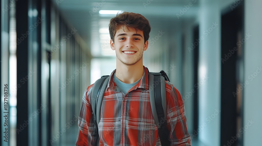 Fototapeta premium young man in office corridor
