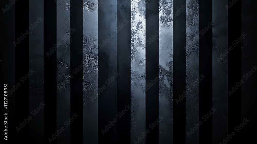 Naklejka premium Dark abstract background with vertical stripes and smoky texture.