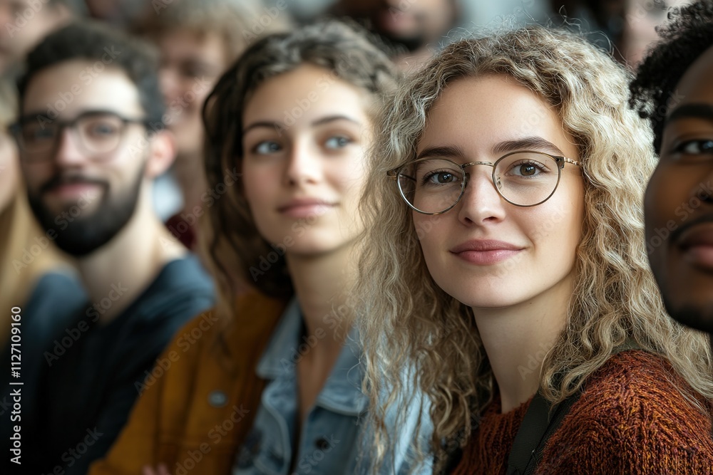 portrait of diverse individuals attending cultural event with room for copy space portrait of diverse individuals attending cultural event with room for copy space