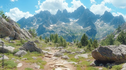 Breathtaking Mountain Landscape with Clear Sky