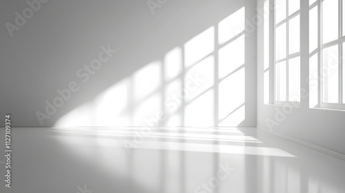 Bright white studio with clean background. 