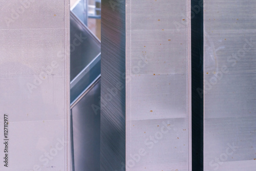 Abstract industrial background photo. Metal tubes