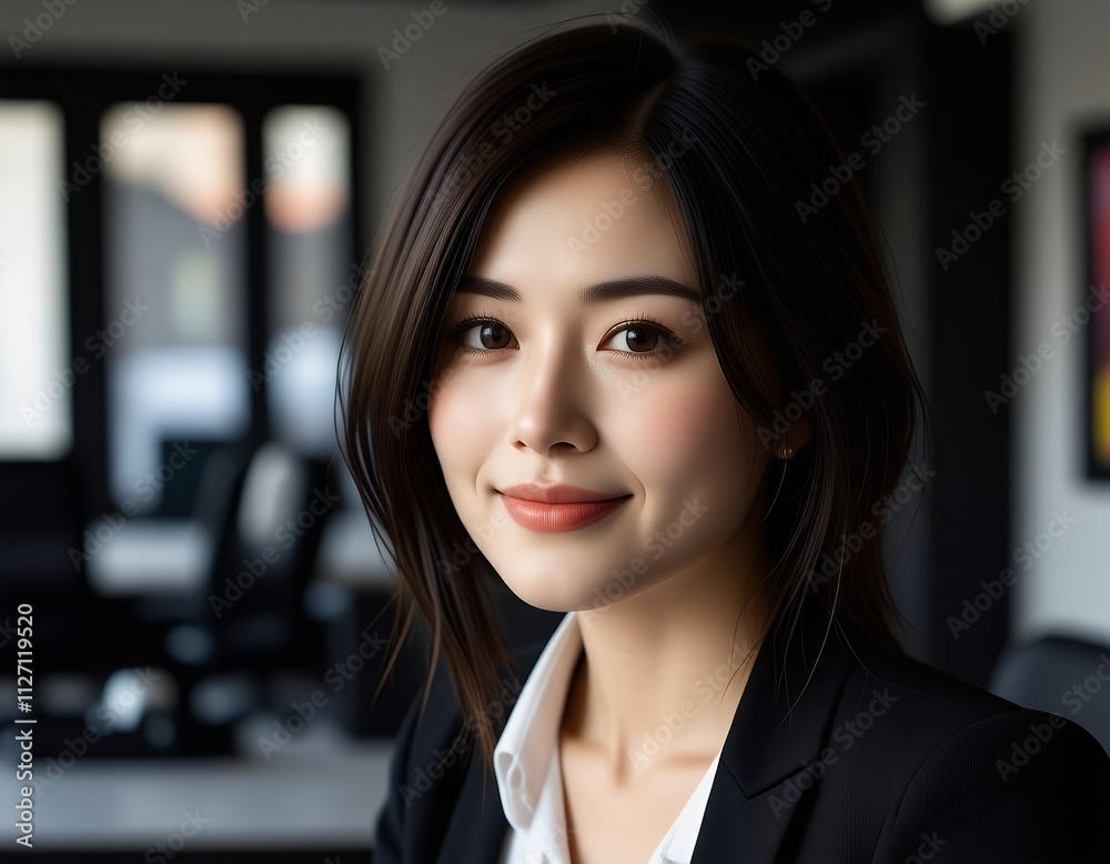 Confident Asian Businesswoman Portrait Corporate headshot Modern Office Confident Asian Businesswoman Portrait Corporate headshot Modern Office