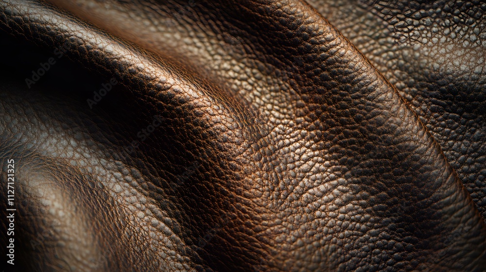 Brown Leather Texture: A Close-Up Study of Rich, Wrinkled Hide Brown Leather Texture: A Close-Up Study of Rich, Wrinkled Hide