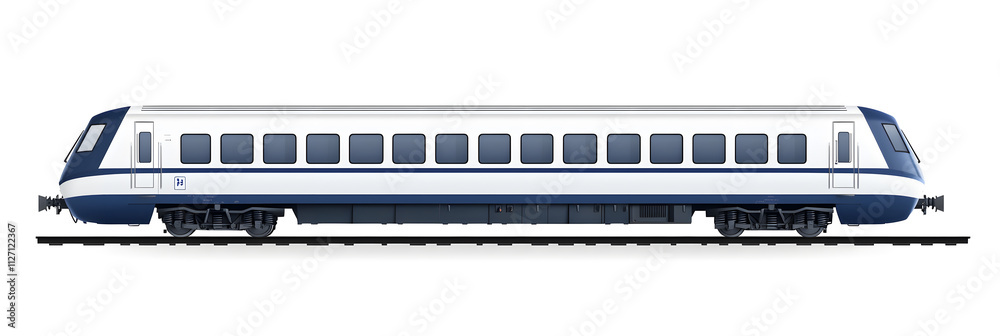 Metro, train intercity express side view flat design illustration isolated on white background Metro, train intercity express side view flat design illustration isolated on white background