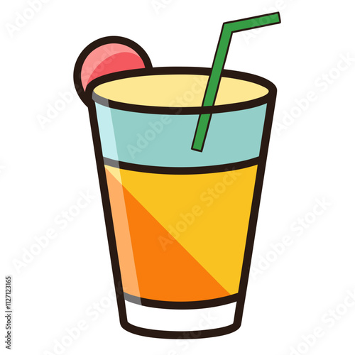 "Drink Clip Art on White Background - Vector Illustration"