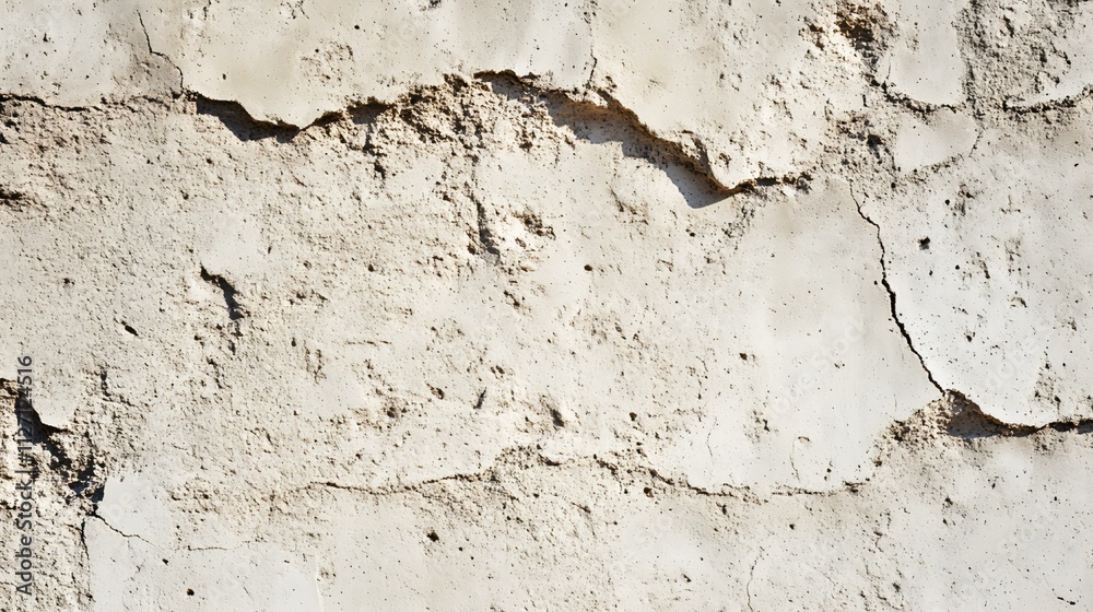 Obraz premium Textured Wall: A Study in Beige and Cracks