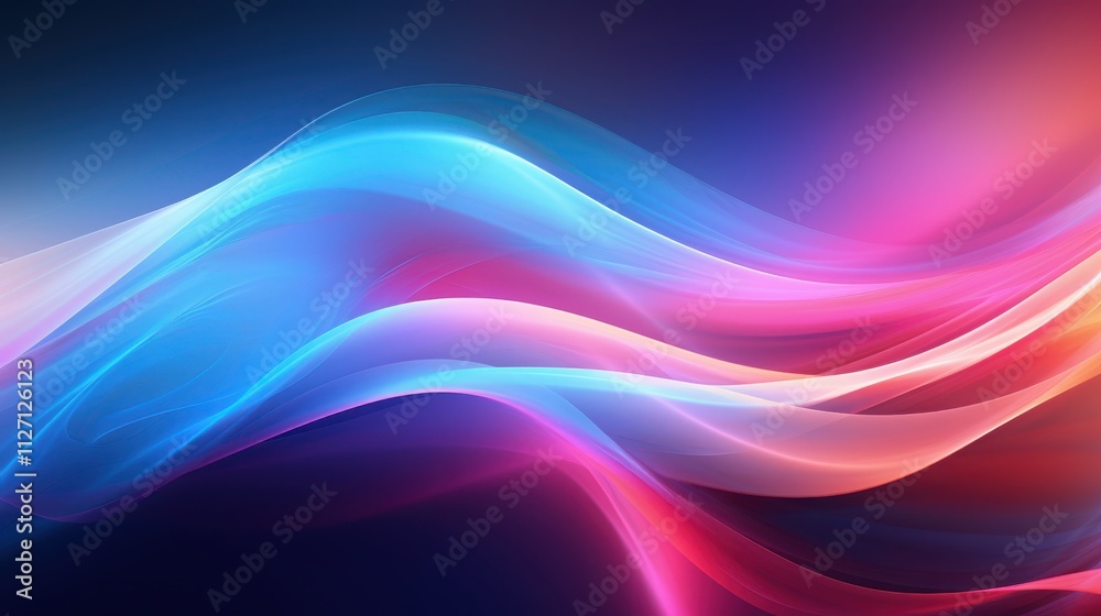 Abstract Colorful Waves Flowing Dynamically
