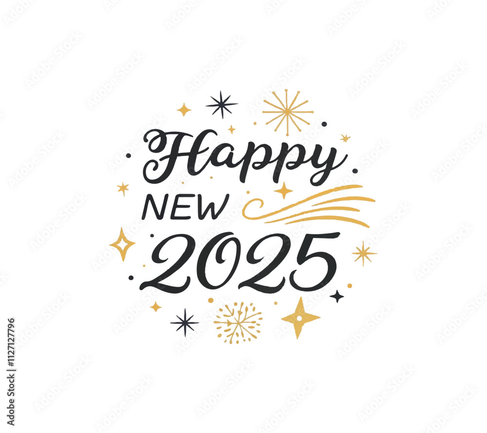 Obraz premium Happy new year 2025