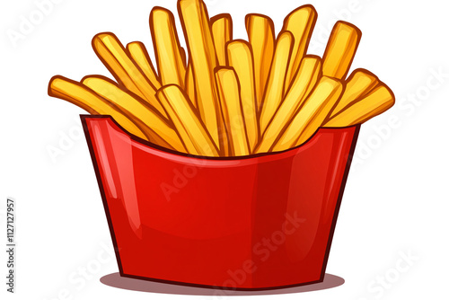 a red container with french fries