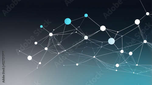 Digital Information Technology Network Background, Abstract dot point connect with gradient line Digital Networking