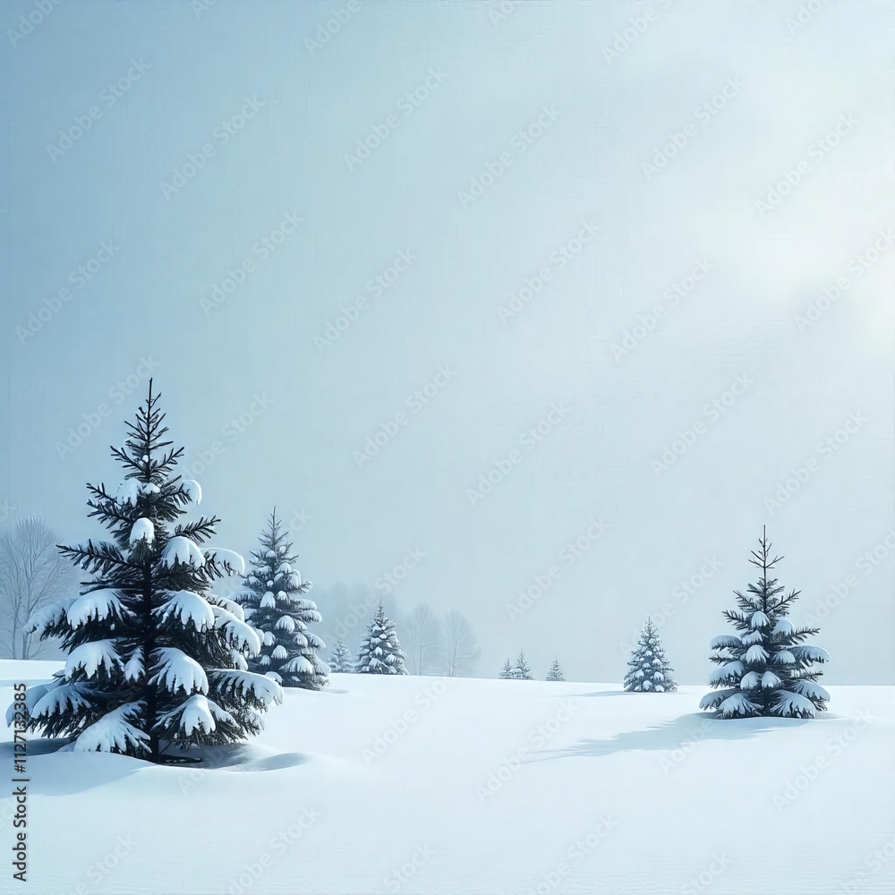 A scene from a snow covered landscape with trees and clouds in the christmas background. A scene from a snow covered landscape with trees and clouds in the christmas background.