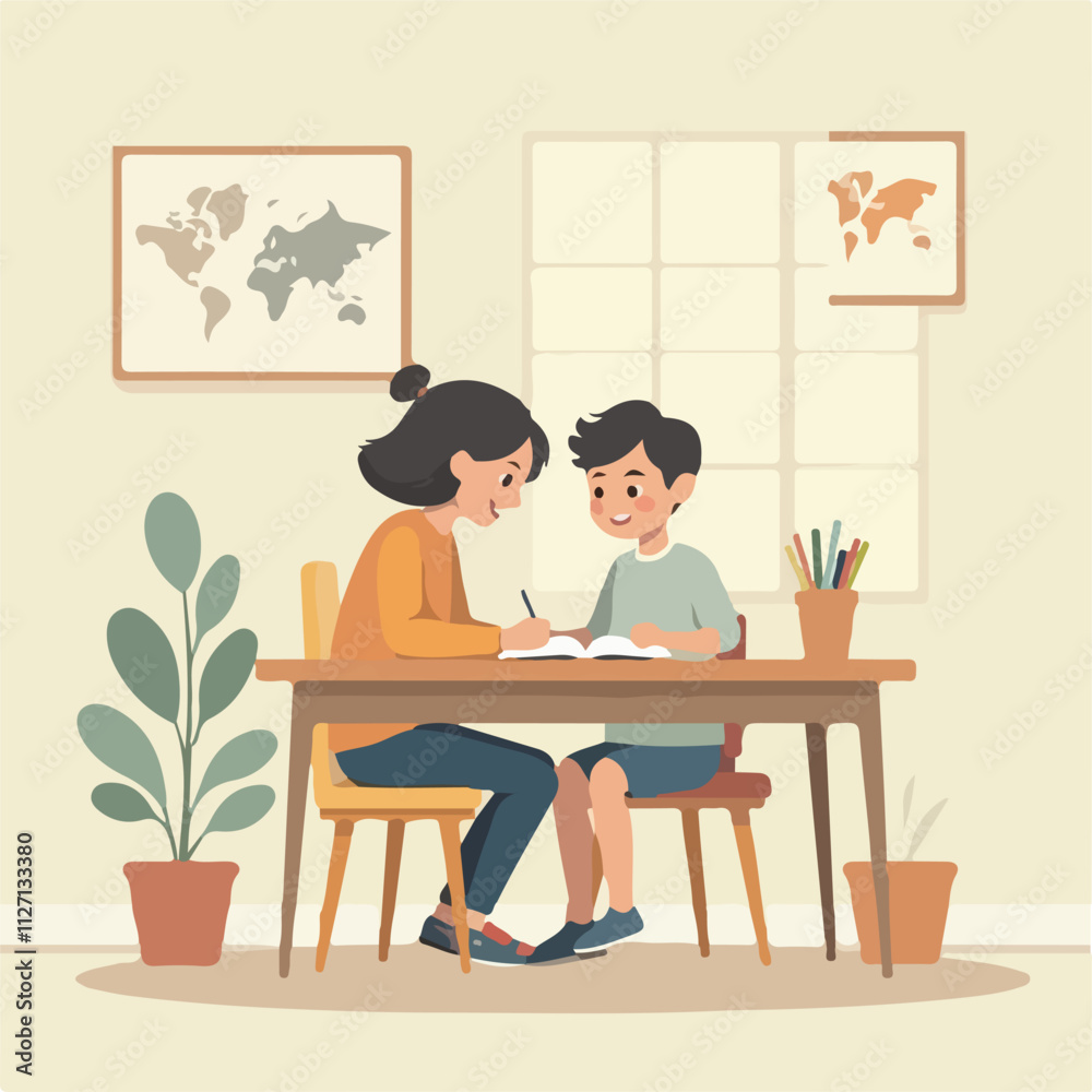 Kids reading vector illustration design, Children vector design Kids reading vector illustration design, Children vector design
