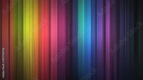 Vertical color streaks, vibrant rainbow hues.