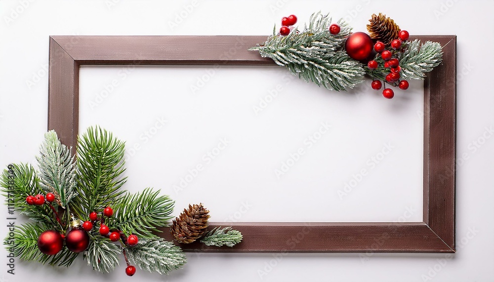 christmas wreath with cones. Christmas decoration backgrounds frame plant on isolated white background. christmas wreath with cones. Christmas decoration backgrounds frame plant on isolated white background.