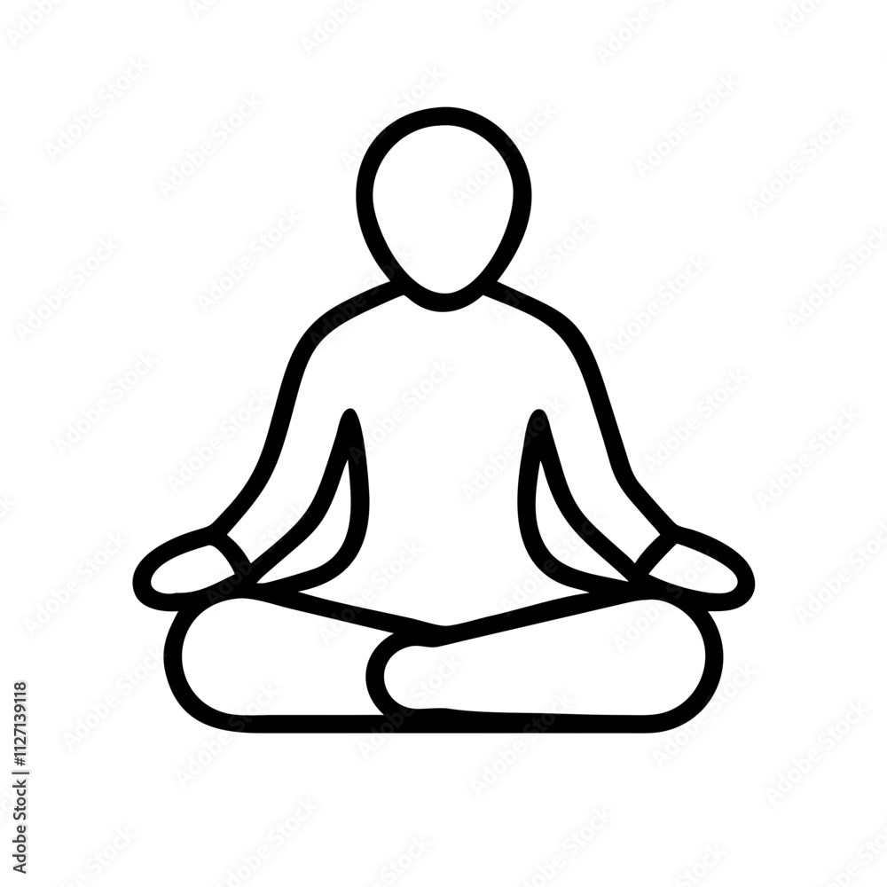 meditation pose icon, singles awareness line art, self-love icon - simple black line art icon of meditation pose, for singles awareness day celebrations. self-love vector icon. meditation pose icon, singles awareness line art, self-love icon - simple black line art icon of meditation pose, for singles awareness day celebrations. self-love vector icon.