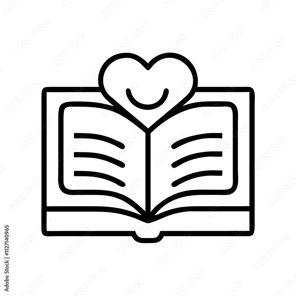 soulful book icon, singles awareness line art, self-love icon - simple black line art icon of soulful book, for singles awareness day celebrations. self-love vector icon. soulful book icon, singles awareness line art, self-love icon - simple black line art icon of soulful book, for singles awareness day celebrations. self-love vector icon.