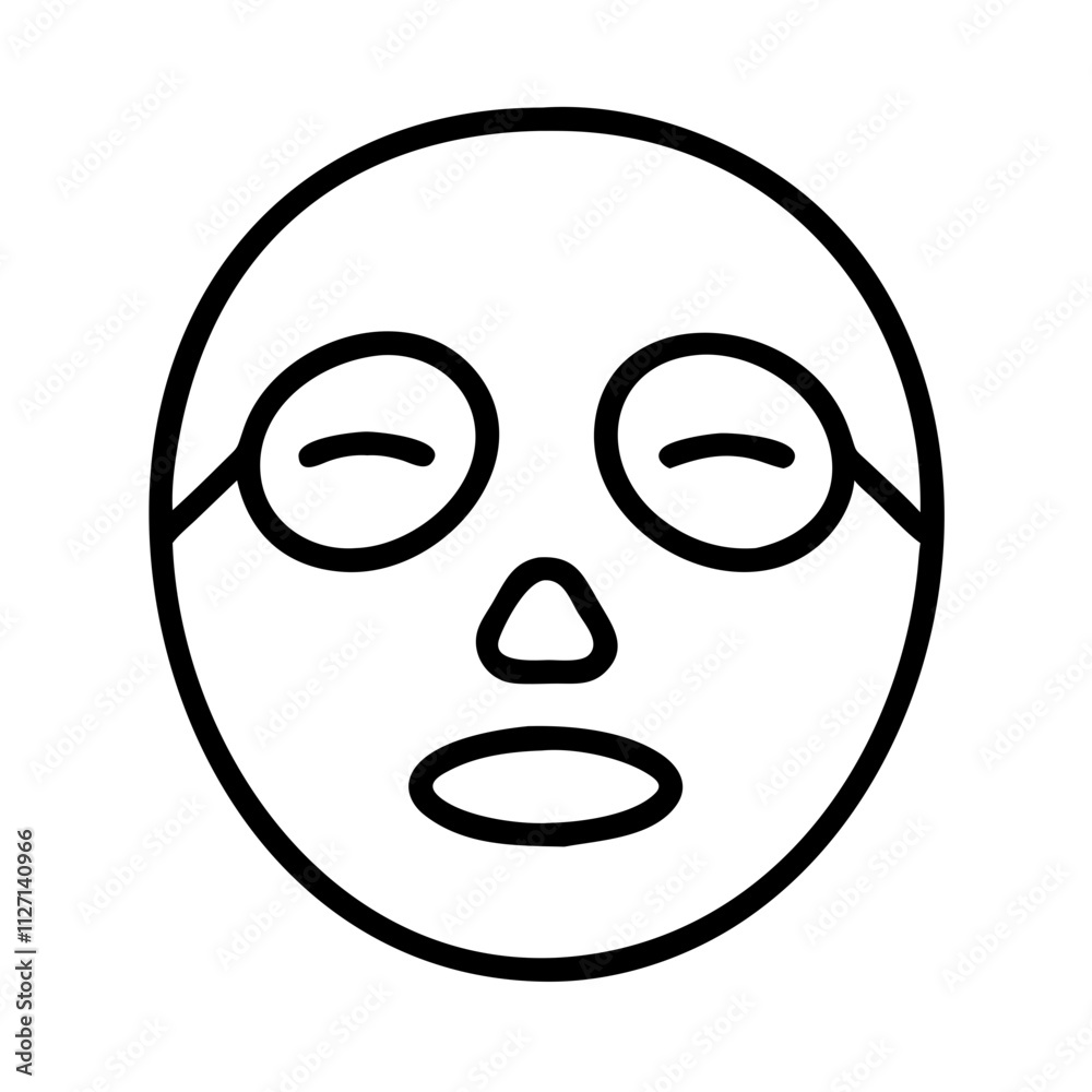 spa face mask icon, singles awareness line art, self-love icon - simple black line art icon of spa face mask, for singles awareness day celebrations. self-love vector icon. spa face mask icon, singles awareness line art, self-love icon - simple black line art icon of spa face mask, for singles awareness day celebrations. self-love vector icon.