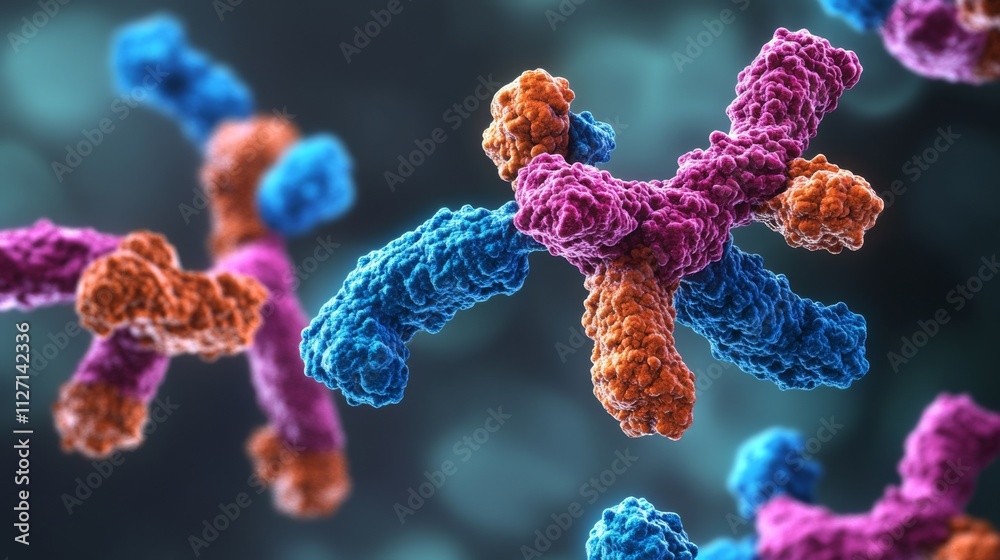 Obraz premium Intricate Molecular Structure: A Detailed Scientific Image