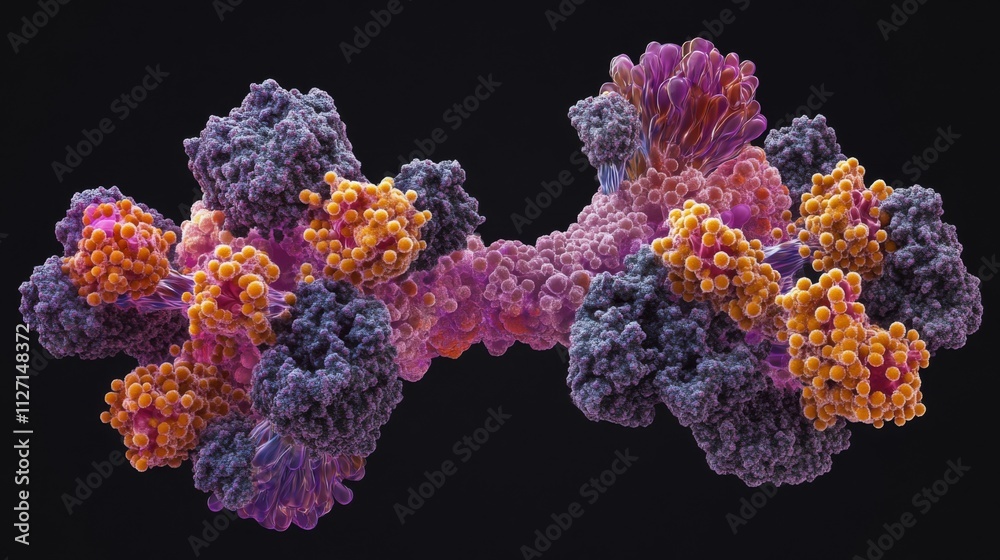 Obraz premium Intricate Molecular Structure, A Scientific Visual
