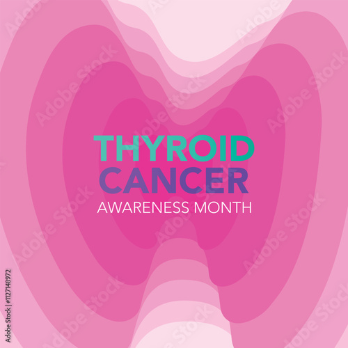 Thyroid awareness month is every year in January. Banner, Holiday, poster, card and background design Template.
