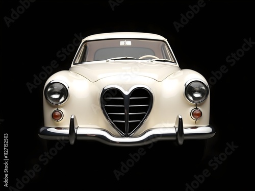 White Vintage Roadster from the Mid-1950s