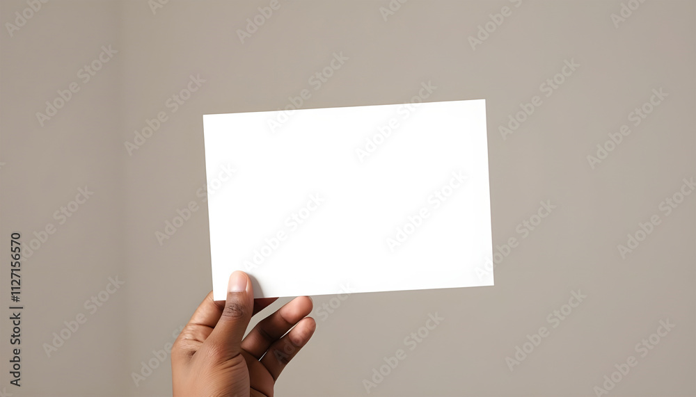 Minimalistic Postcard Mockup with Plain White Paper Minimalistic Postcard Mockup with Plain White Paper