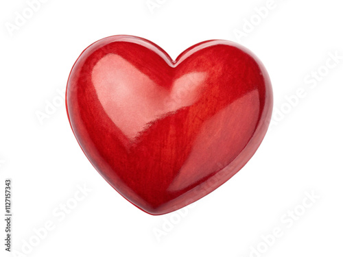red heart isolated on white background