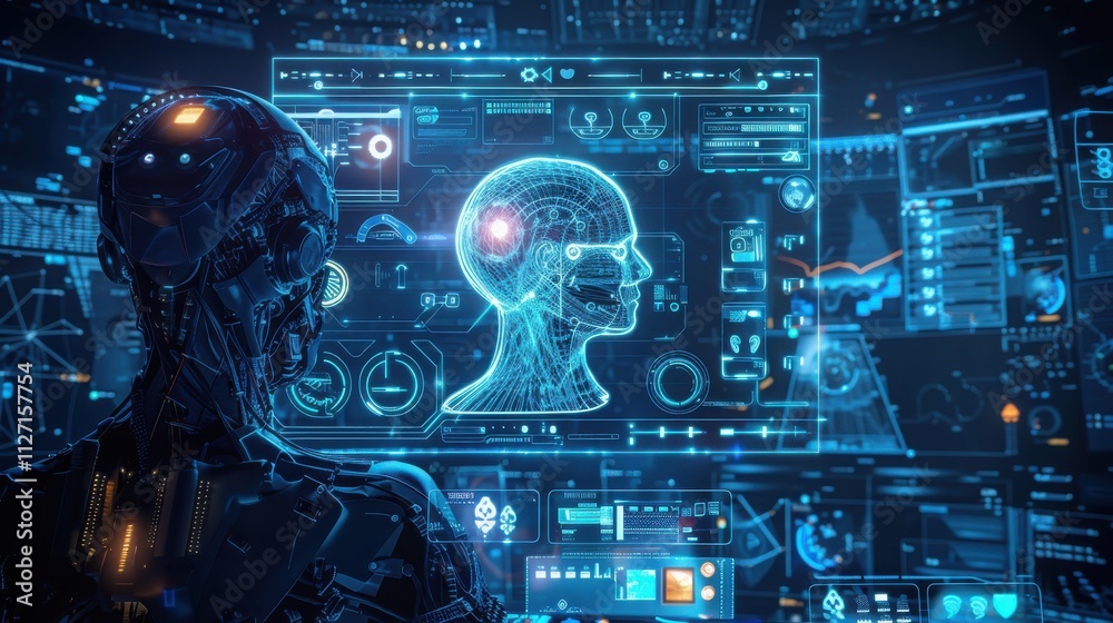 Advanced Robot Analyzes Human Brain Data Using Futuristic Interface Advanced Robot Analyzes Human Brain Data Using Futuristic Interface