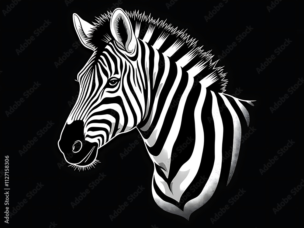 Fototapeta premium zebra isolated on white
