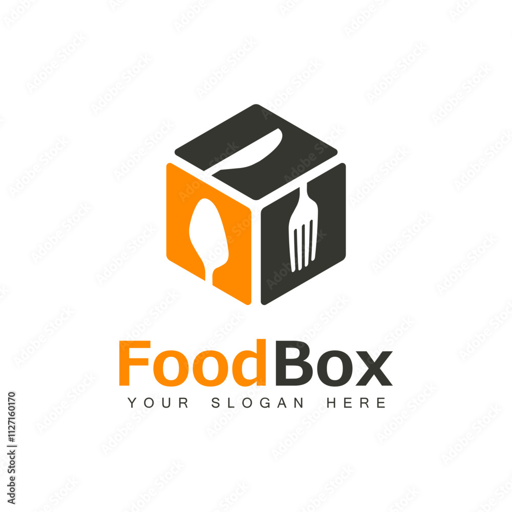 Food box logo template design
Food box logo template design