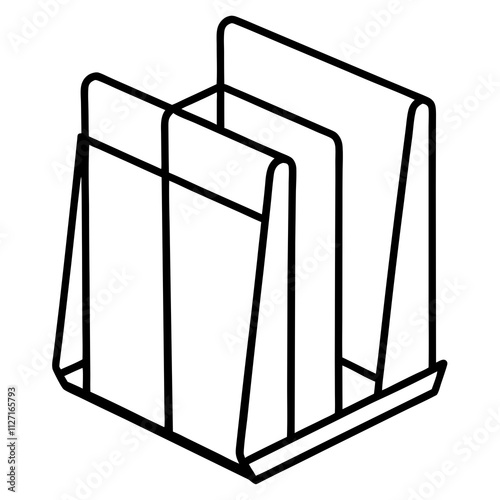 Magazine Racks Line Art Design.