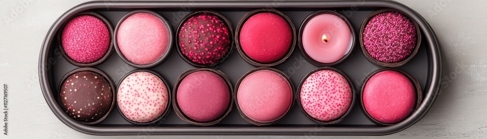 Vibrant Palette of Various Shades of Pink, Including Bright and Subtle Tones with Decorative Elements, Perfect for Beauty and Aesthetic Themes Vibrant Palette of Various Shades of Pink, Including Bright and Subtle Tones with Decorative Elements, Perfect for Beauty and Aesthetic Themes