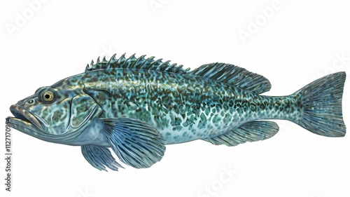 lingcod, ling cod, Ophiodon elongatus, buffalo cod, cultus cod, Hexagrammidae, Chordata, Actinopterygii, Ophiodon Type 1
