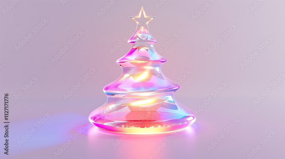 3D Holographic Christmas Tree Adorned with a Glowing Star and Colorful Lights, Bringing a Futuristic Holiday Spirit to Life in a Digital Wonderland of Seasonal Cheer 3D Holographic Christmas Tree Adorned with a Glowing Star and Colorful Lights, Bringing a Futuristic Holiday Spirit to Life in a Digital Wonderland of Seasonal Cheer