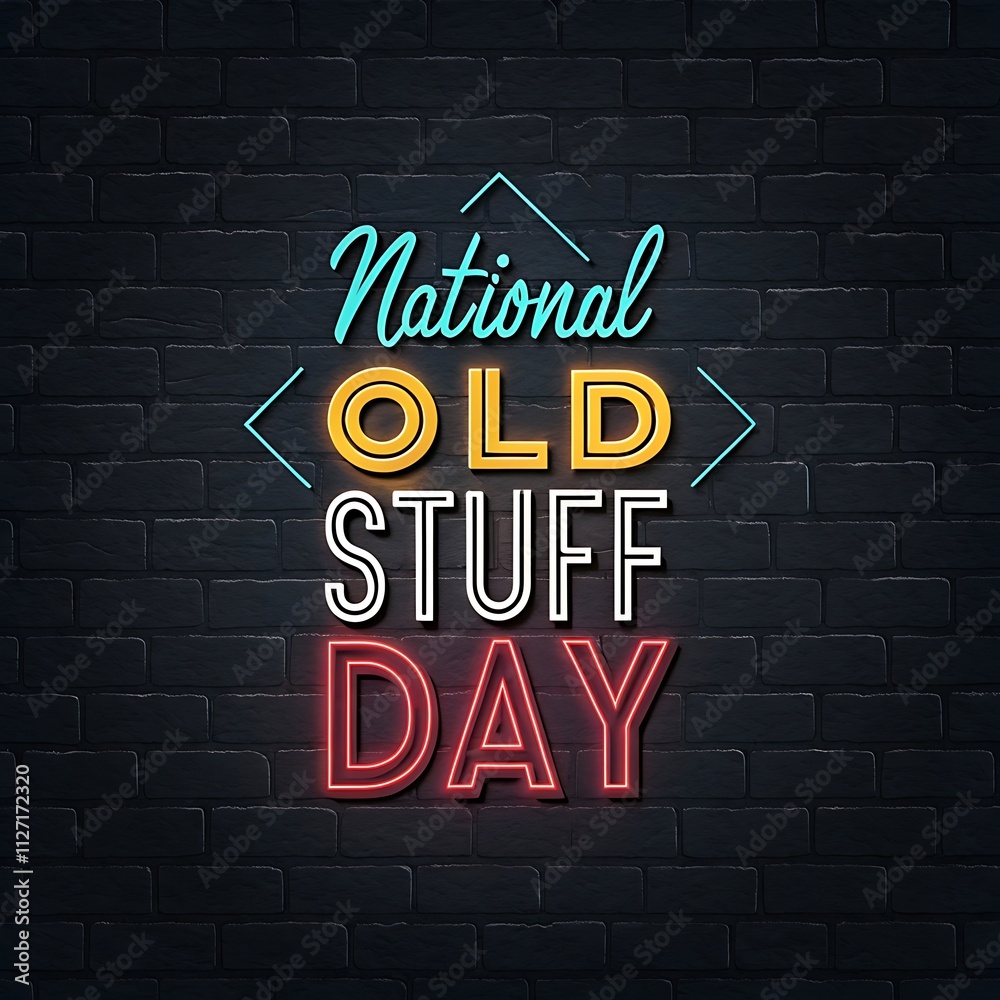 Obraz premium Old Stuff Day Design illustration